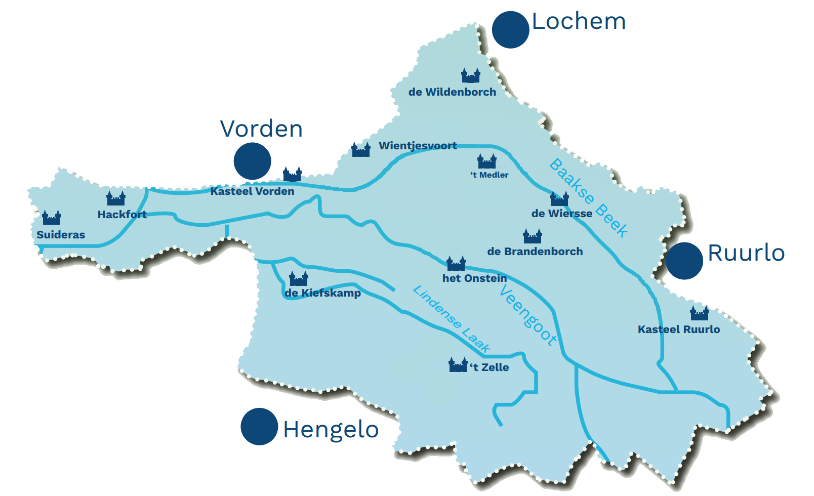 Kaart Landgoederenzone Achterhoek Baakse Beek en Veengoot